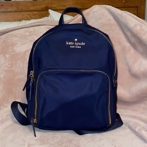 Kate Spade Navy Blue Medium Nylon Backpack